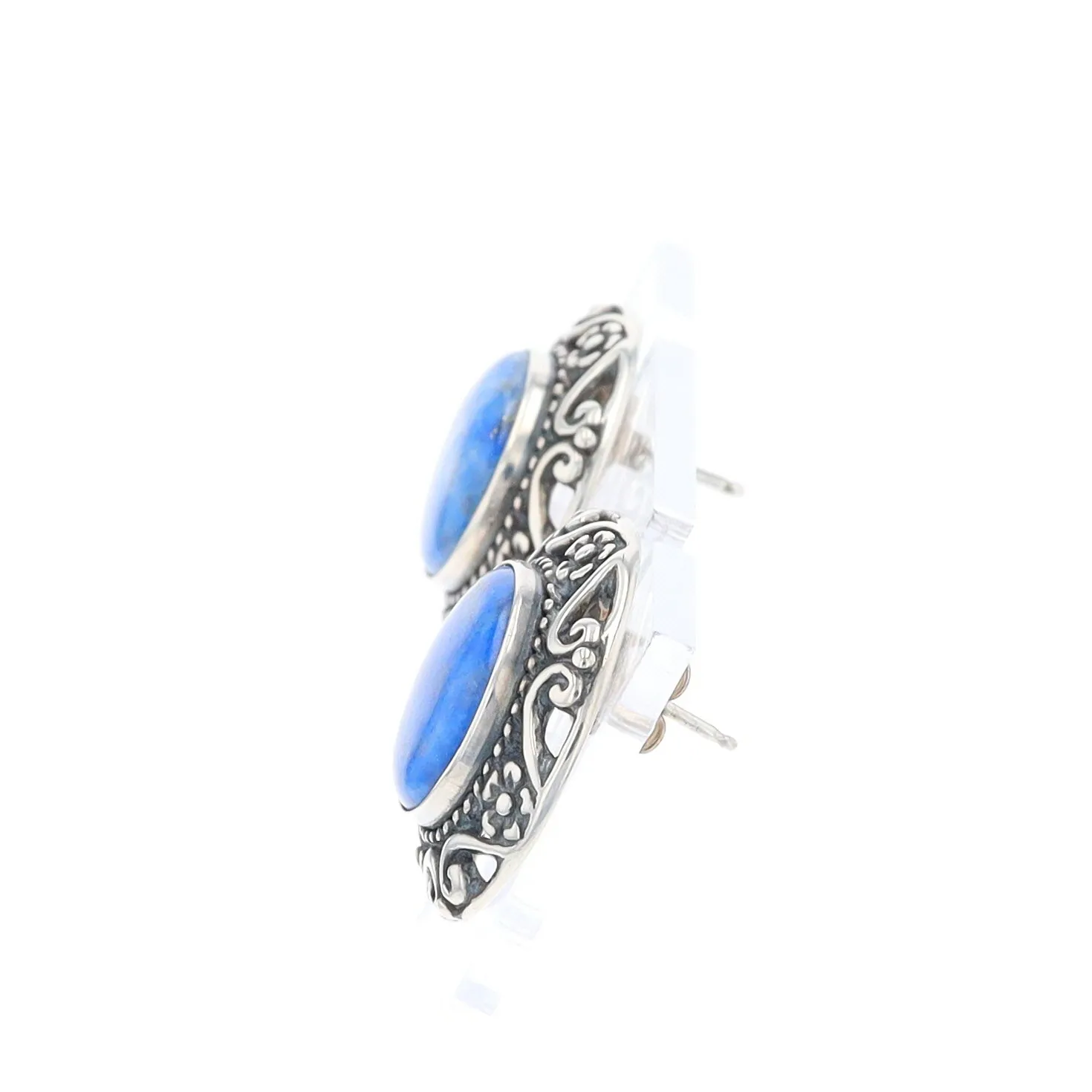 Lapis Floral Filigree Earrings - Relios Jewelry Carolyn Pollack