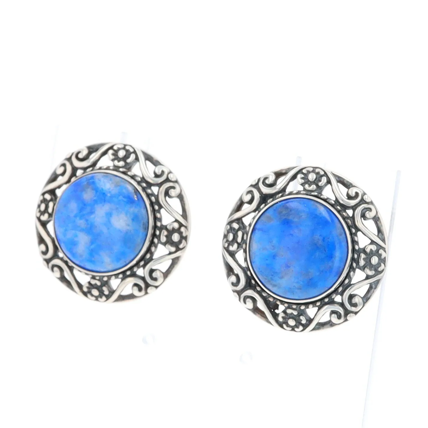 Lapis Floral Filigree Earrings - Relios Jewelry Carolyn Pollack