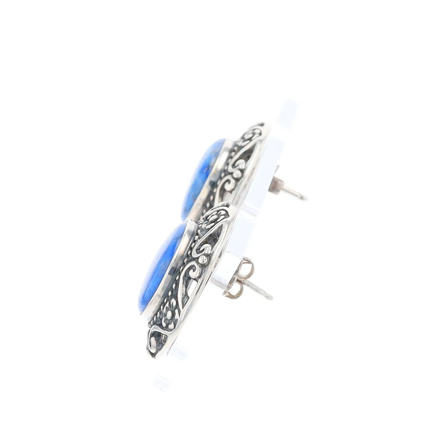 Lapis Floral Filigree Earrings - Relios Jewelry Carolyn Pollack