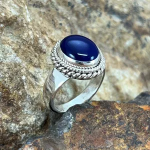 Lapis Sterling Silver Ring by Artie Yellowhorse