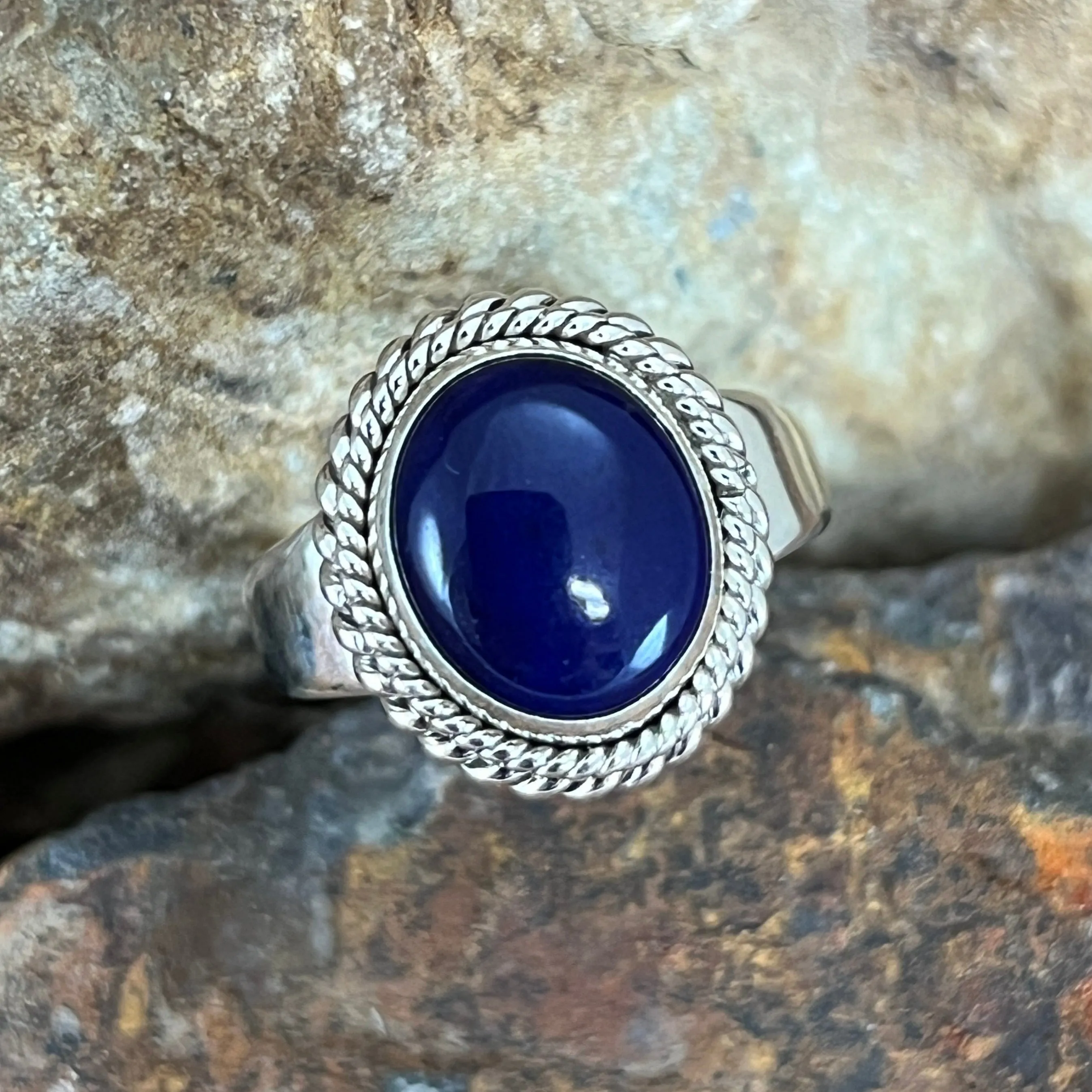 Lapis Sterling Silver Ring by Artie Yellowhorse