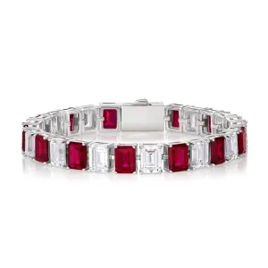 Lisa Marie Statement Bracelet in Red Ruby