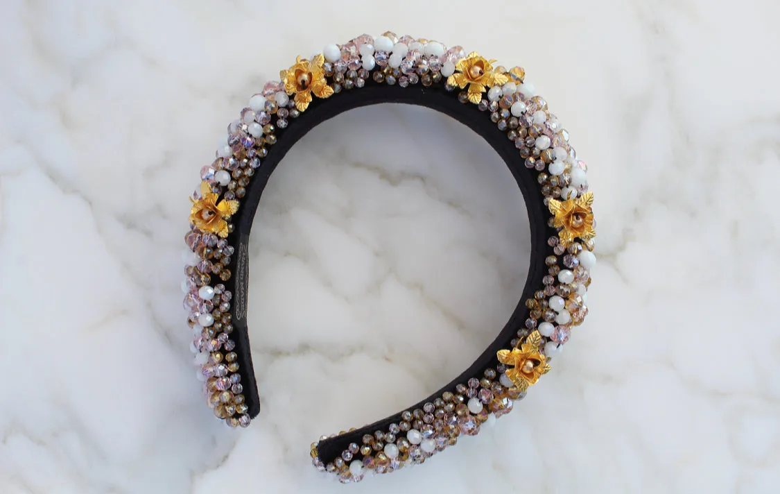 Mary’s Garden™ Gold Rose Headband