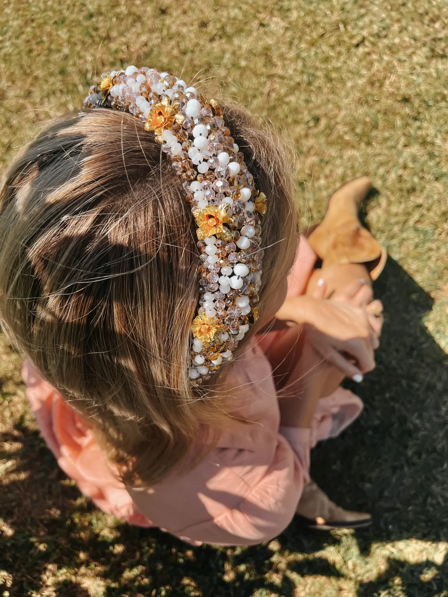 Mary’s Garden™ Gold Rose Headband