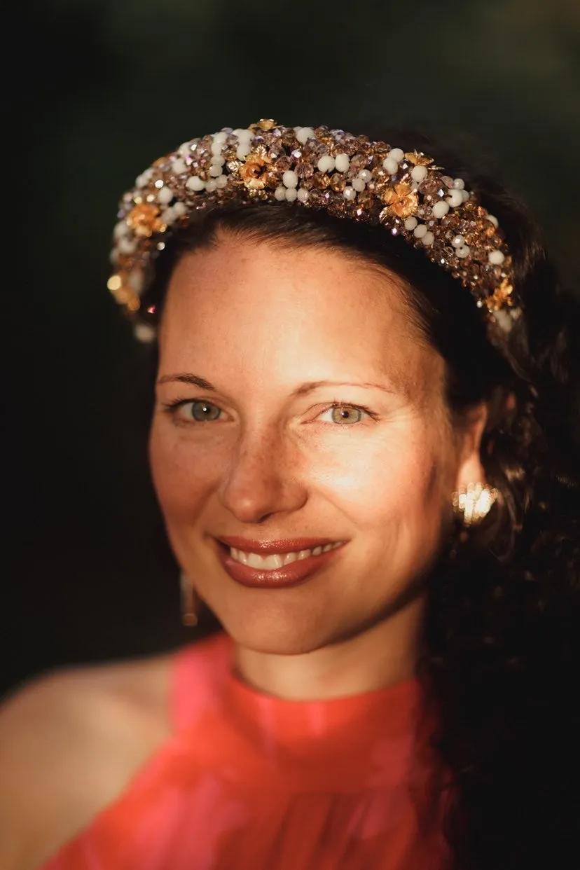 Mary’s Garden™ Gold Rose Headband