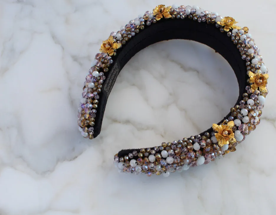 Mary’s Garden™ Gold Rose Headband