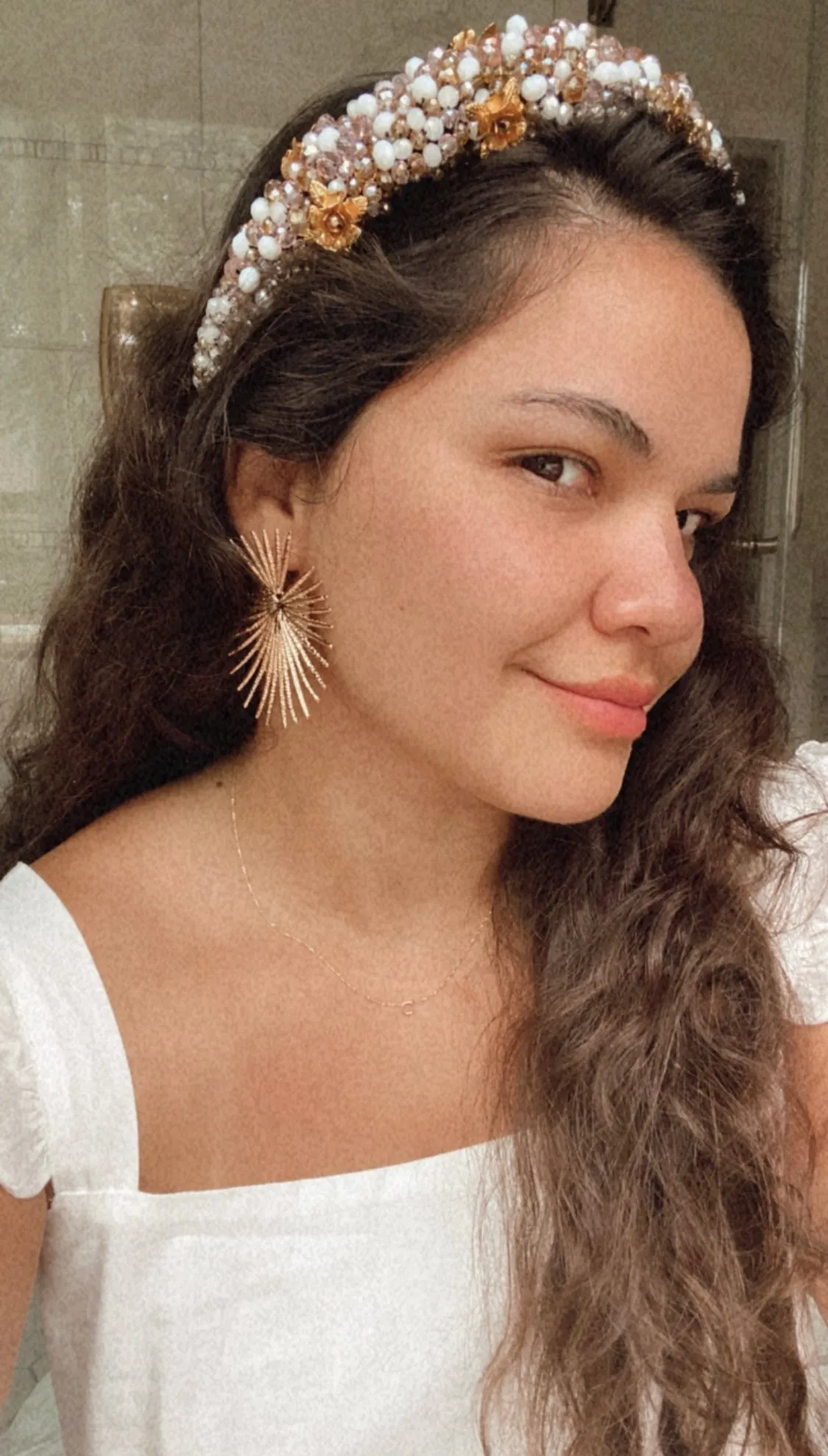 Mary’s Garden™ Gold Rose Headband
