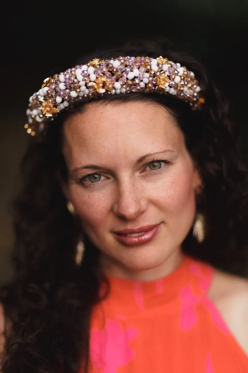 Mary’s Garden™ Gold Rose Headband