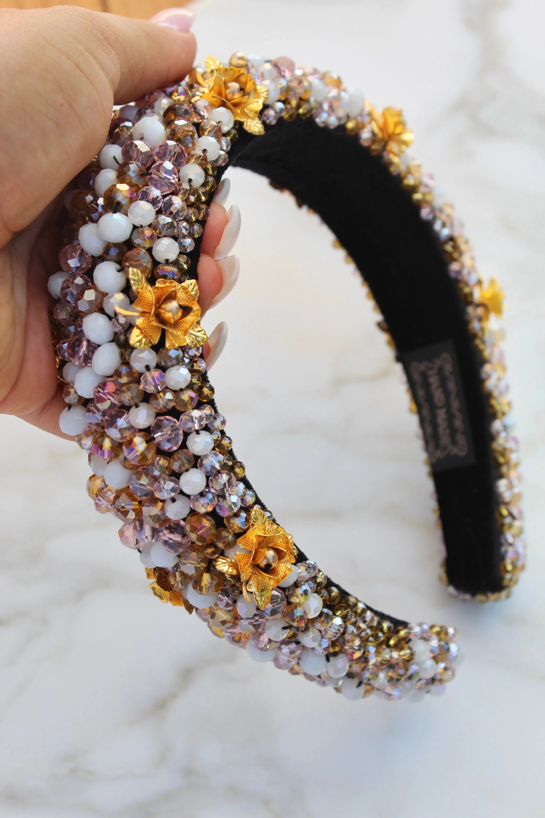 Mary’s Garden™ Gold Rose Headband