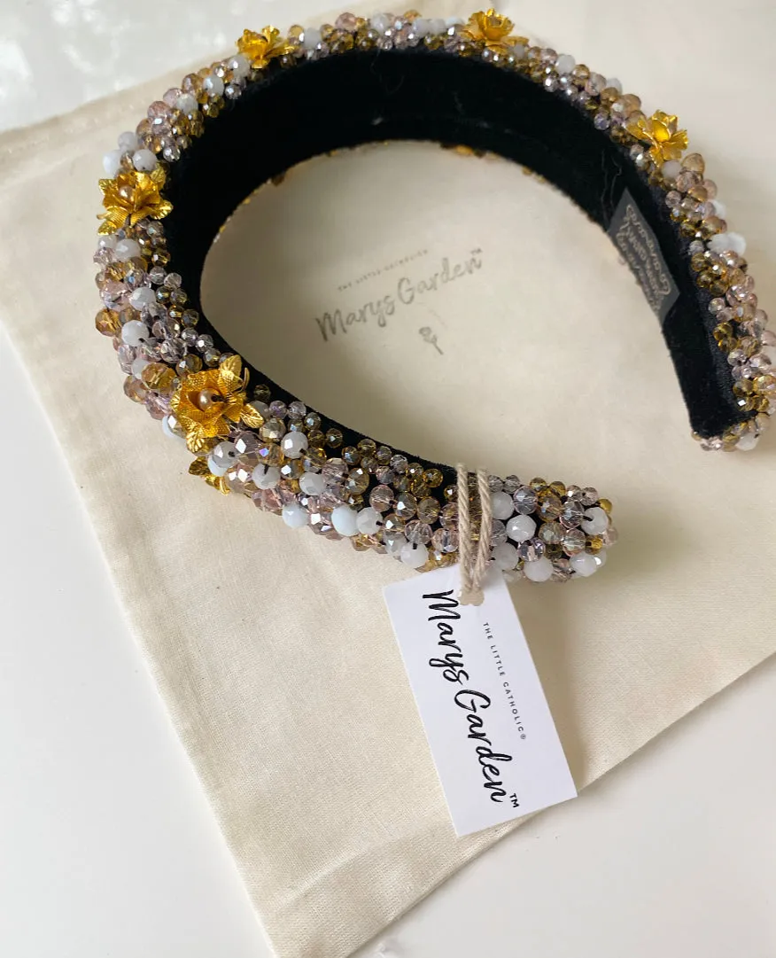 Mary’s Garden™ Gold Rose Headband