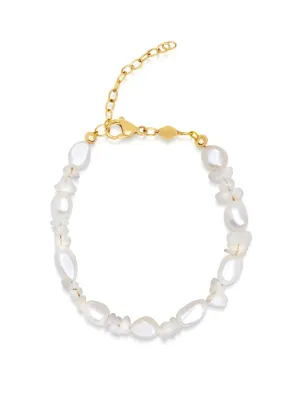 Men's Beaded Bracelet with Pearl