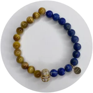 Mens Los Angeles Rams with Gold Pavé Helmet