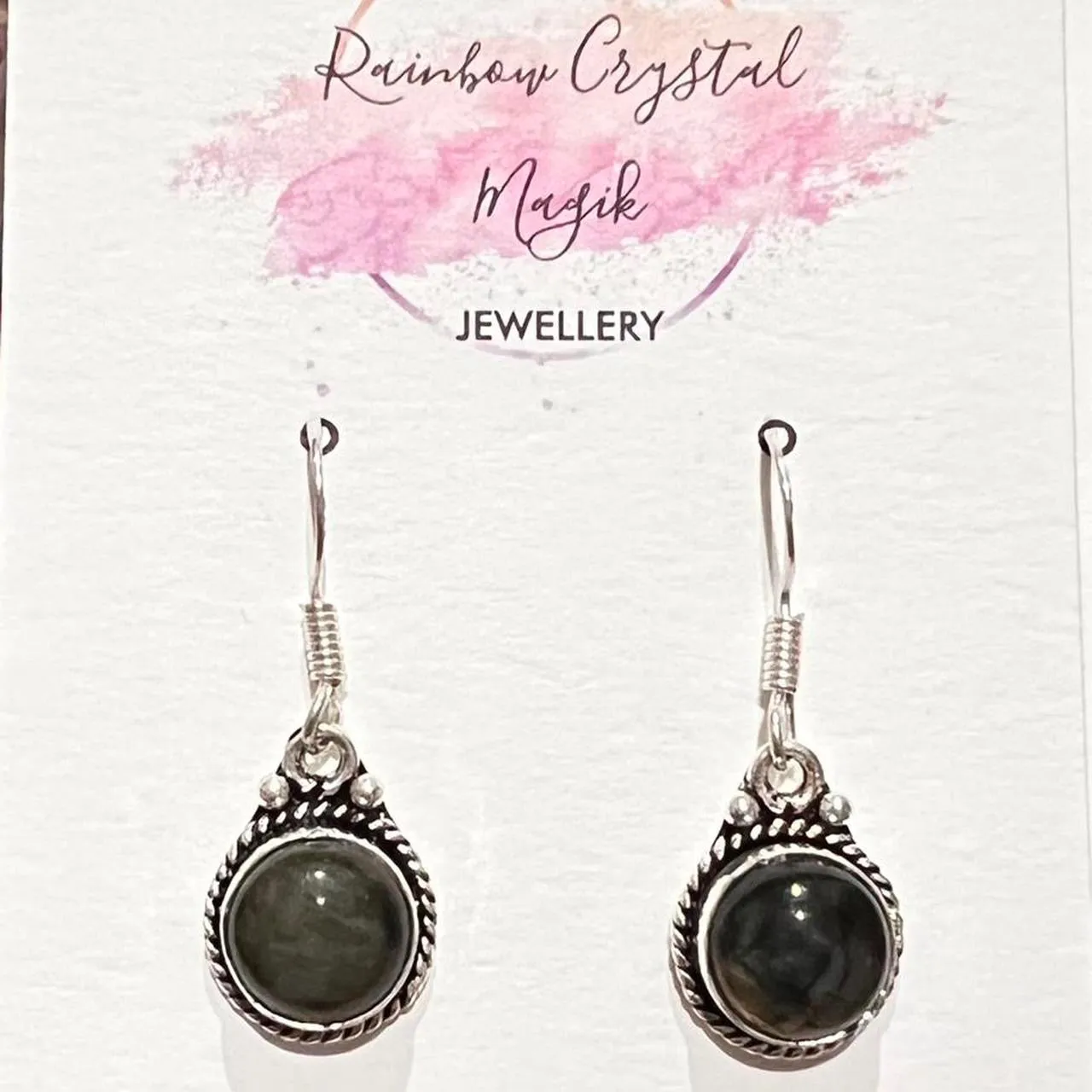 Modern Design Labradorite Gemstone 925 Sterling Silver Jewellery  Drop Earrings Gift for Her