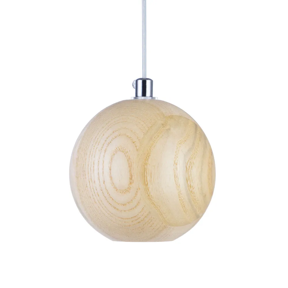 Modern Wooden Globe Pendant Lighting