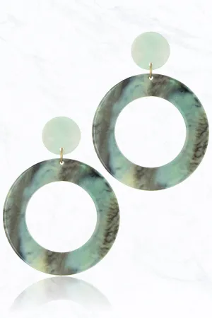 Multi Mint Green Hoop Earrings
