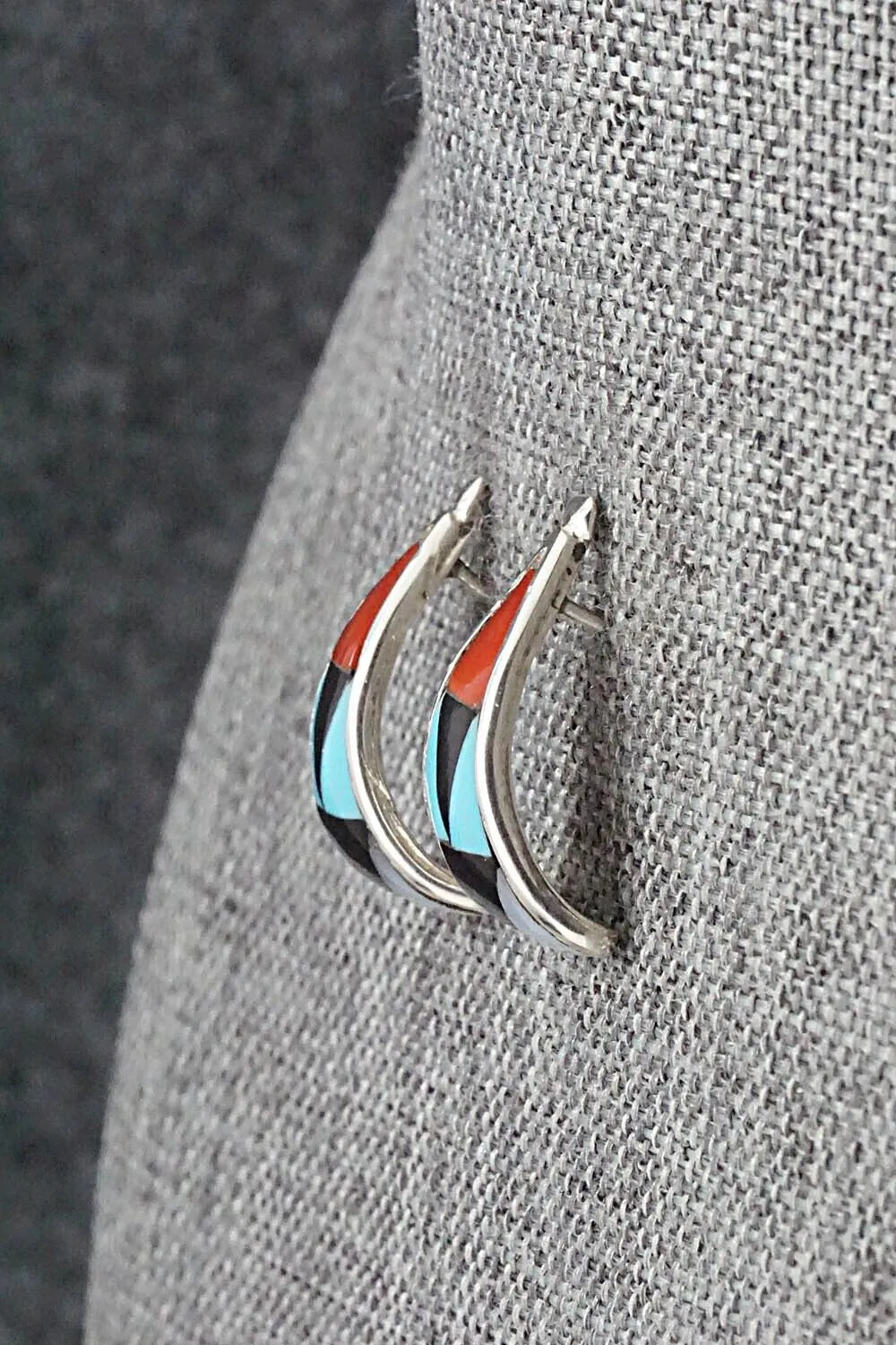 Multi Stone & Sterling Silver Earrings - Florency Lucio