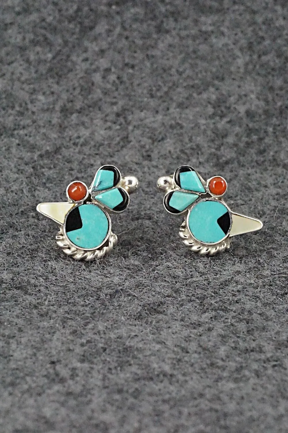 Multi Stone & Sterling Silver Earrings - Michelle Peina