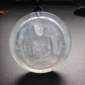 Natural Jade Pendant Jadeite Buddha Pendant PT201