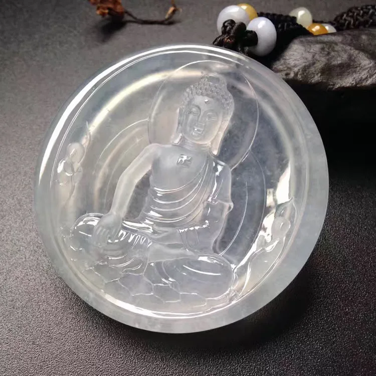 Natural Jade Pendant Jadeite Buddha Pendant PT201