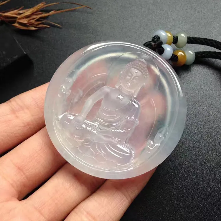 Natural Jade Pendant Jadeite Buddha Pendant PT201