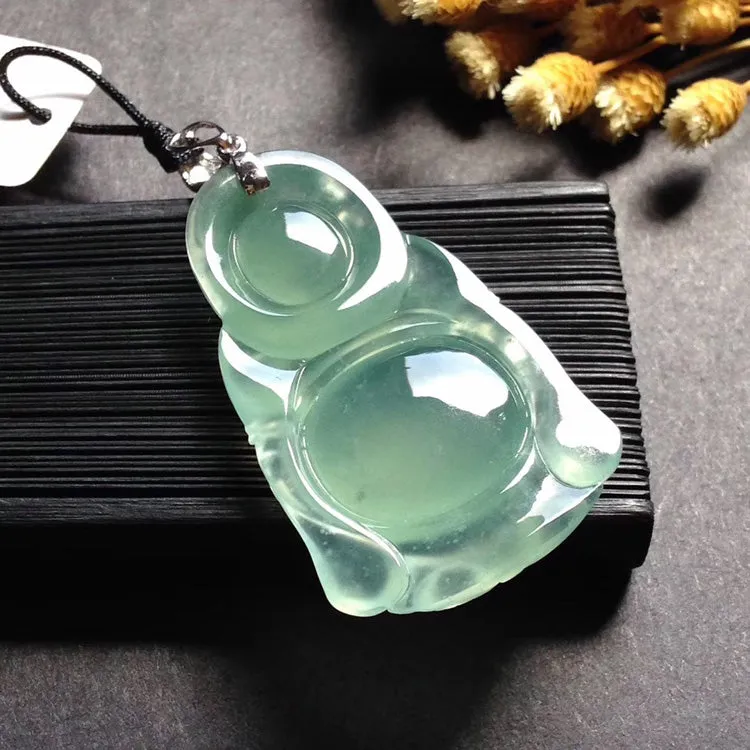 Natural Jade Pendant Jadeite Buddha Pendant PT443