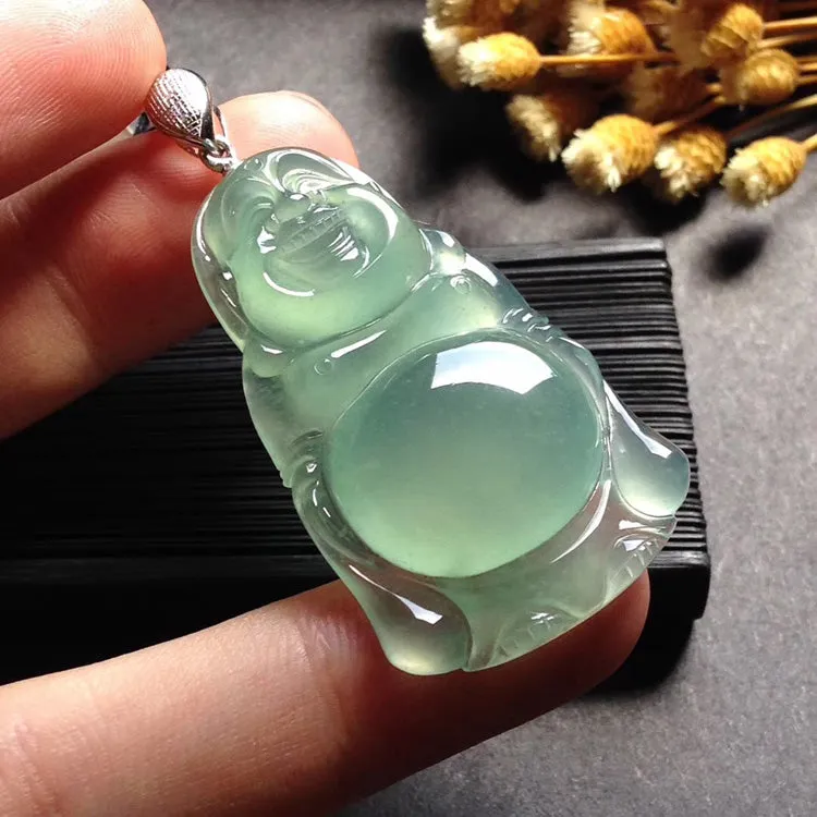 Natural Jade Pendant Jadeite Buddha Pendant PT443