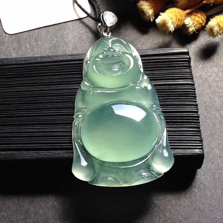 Natural Jade Pendant Jadeite Buddha Pendant PT443