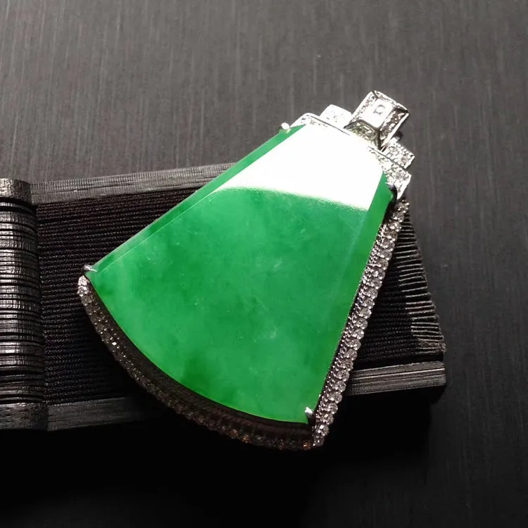 Natural Jade Pendant Jadeite Gold Pendant PT341