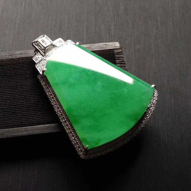 Natural Jade Pendant Jadeite Gold Pendant PT341