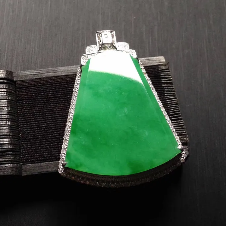 Natural Jade Pendant Jadeite Gold Pendant PT341