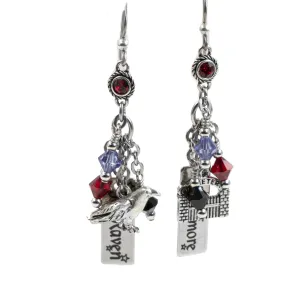 Nevermore Raven Poe Earrings