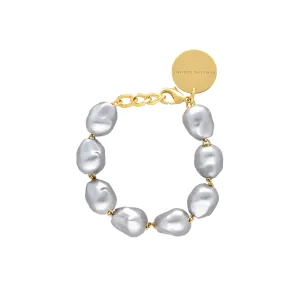 Organic Pearl Bracelet Grey Pearl