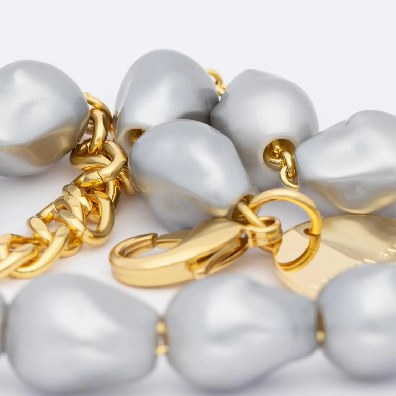 Organic Pearl Bracelet Grey Pearl
