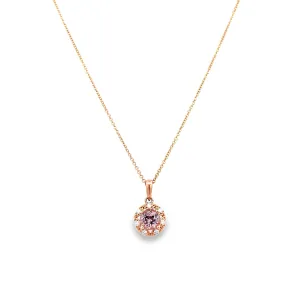 Parle Rose Gold Lotus Garnet Pendant PPF299LG1RI