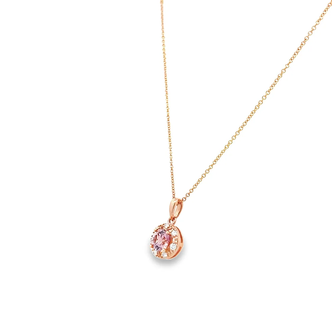 Parle Rose Gold Lotus Garnet Pendant PPF299LG1RI