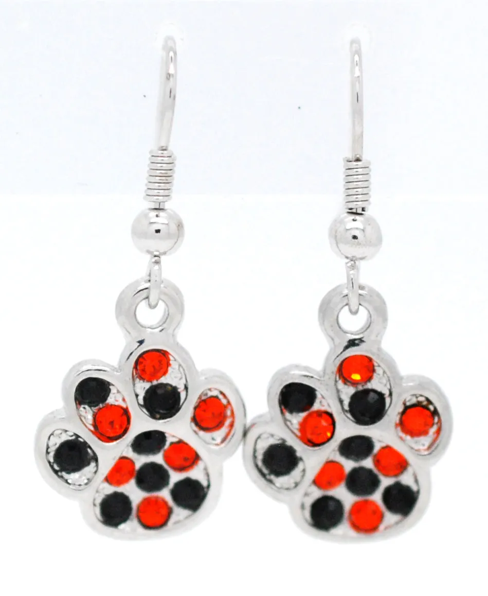Paw Print Earrings New - DANGLE