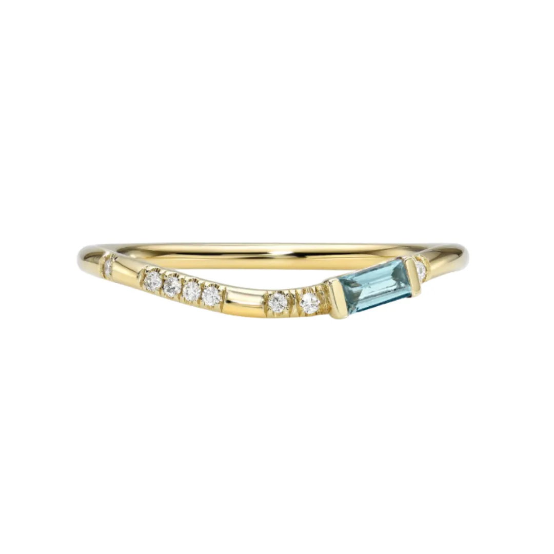 Pleiades Ellipse Birthstone Ring
