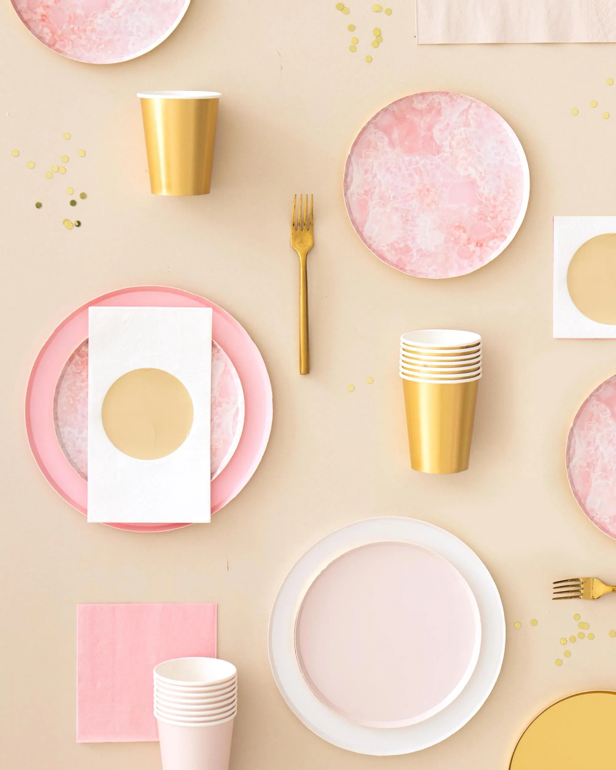 Pretty In Pink Plate Set - Large (8 Pack)