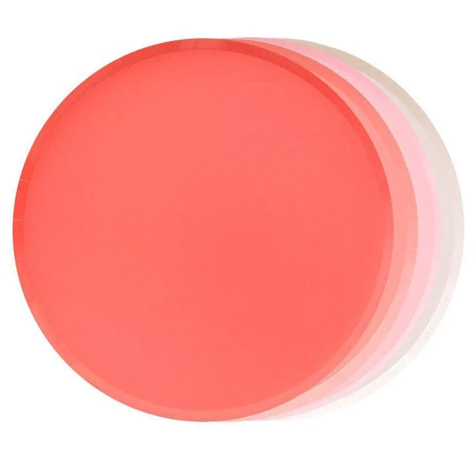 Pretty In Pink Plate Set - Large (8 Pack)