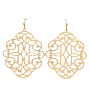 Quatrefoil Dangle Earrings - Gold