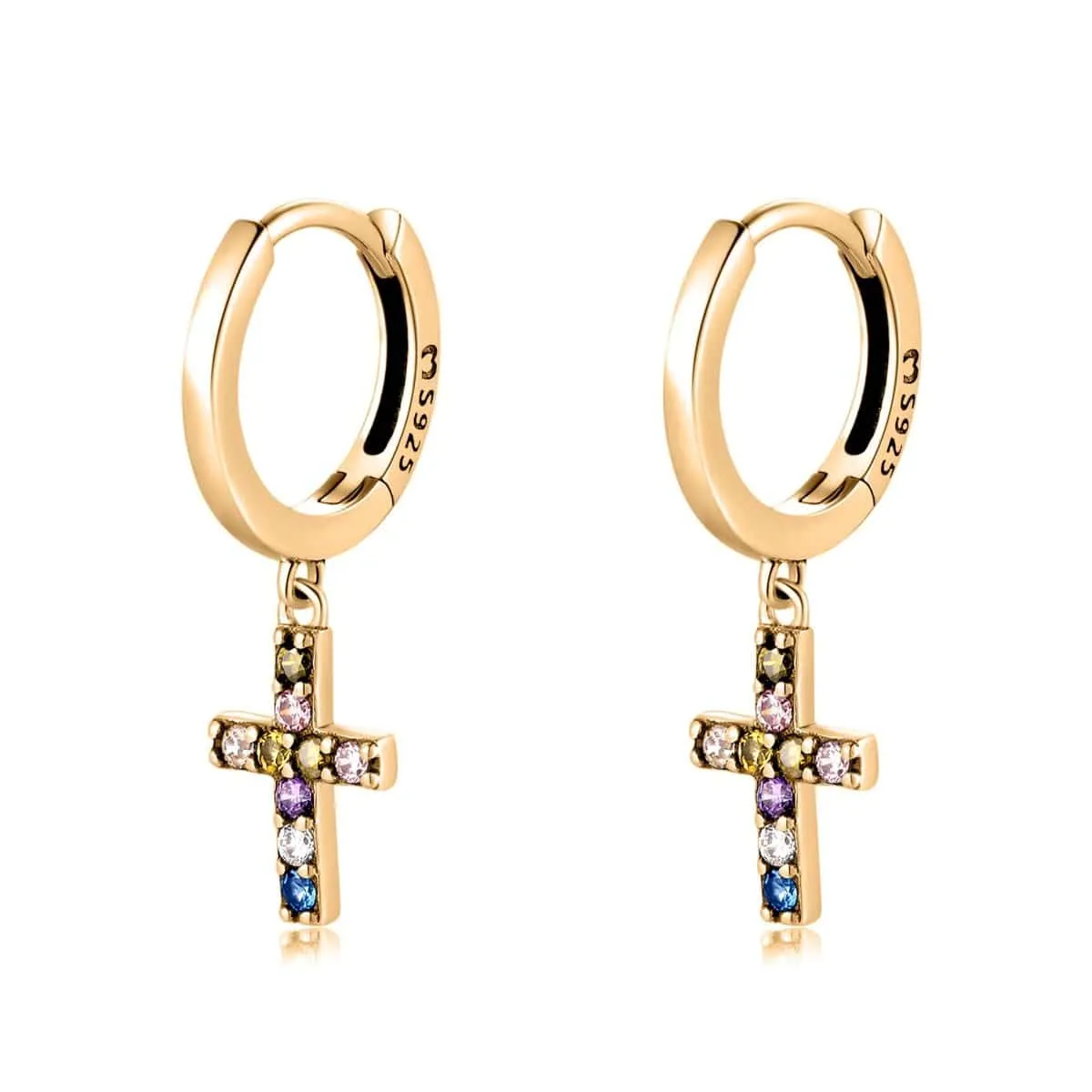 "Color Cross" Earrings