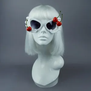 "Crème"
Cherries & Cream White Catseye Sunglasses