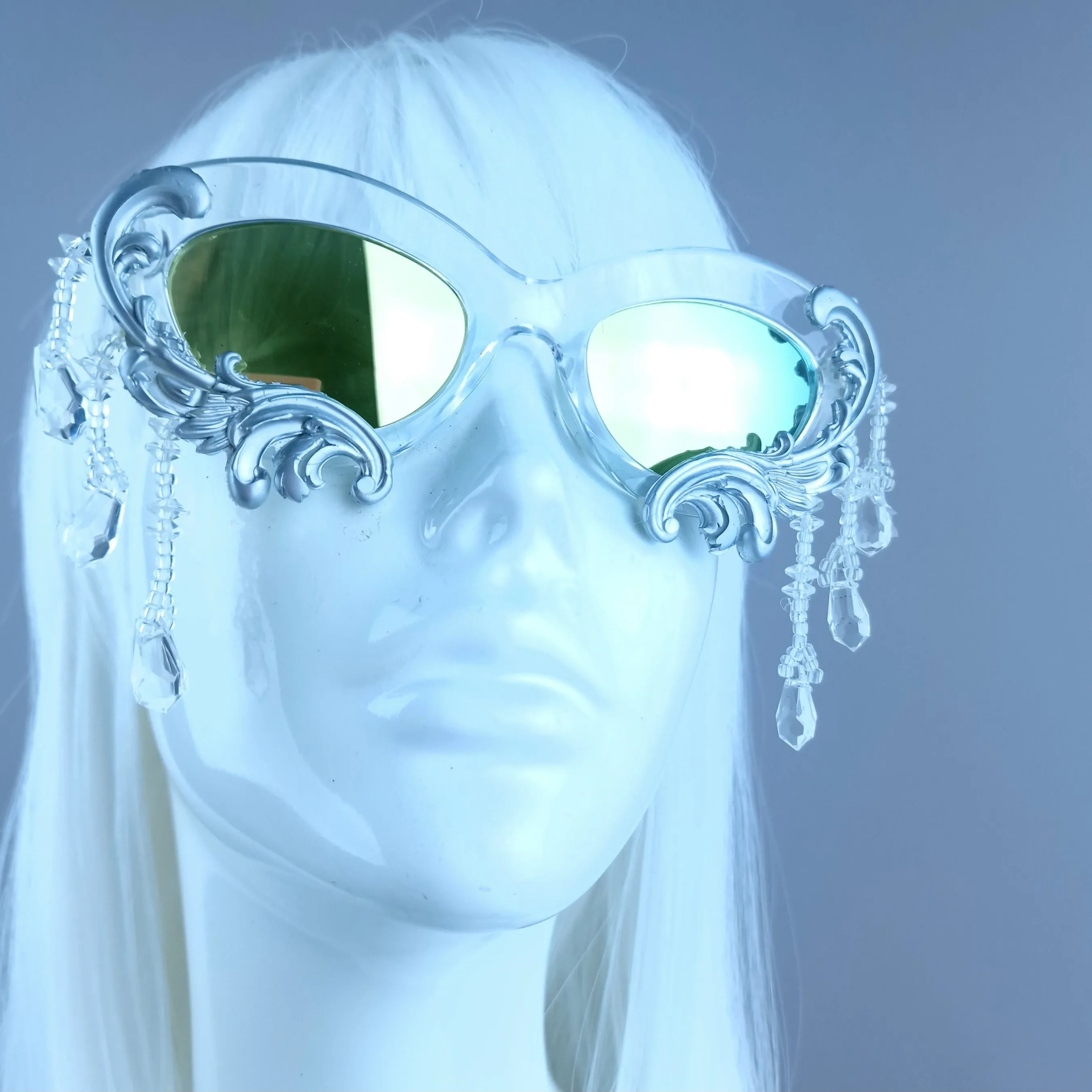 "Fianna" Silver Filigree  Beading Sunglasses