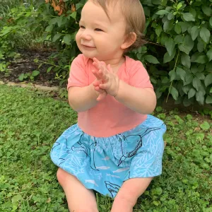 "Hello Chum" Sharks Infant Snapsuit Dress