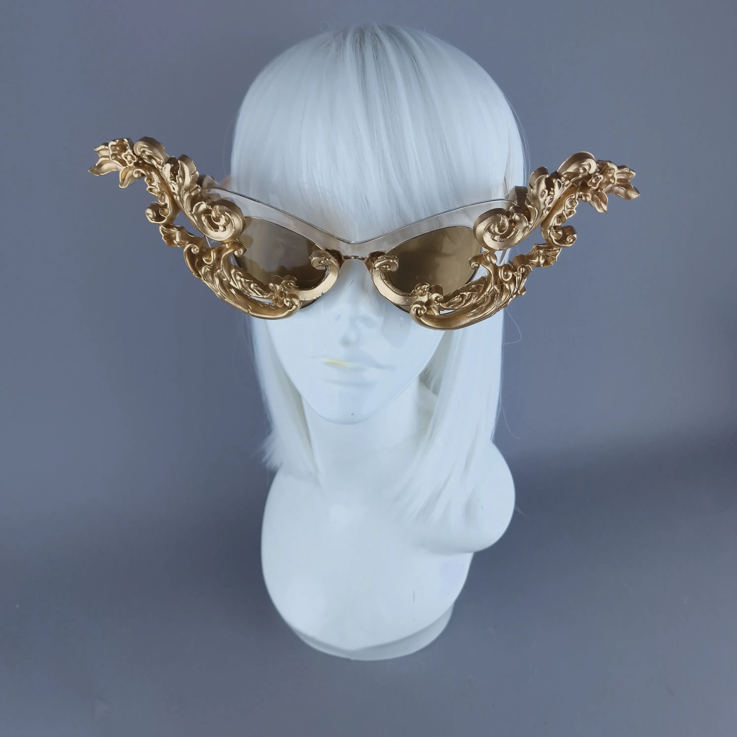 "Zeus" Gold Filigree Ornate Sunglasses