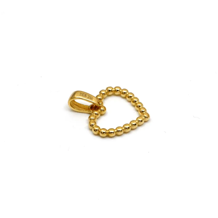 Real Gold Bubble Heart Pendant 0321 P 1803