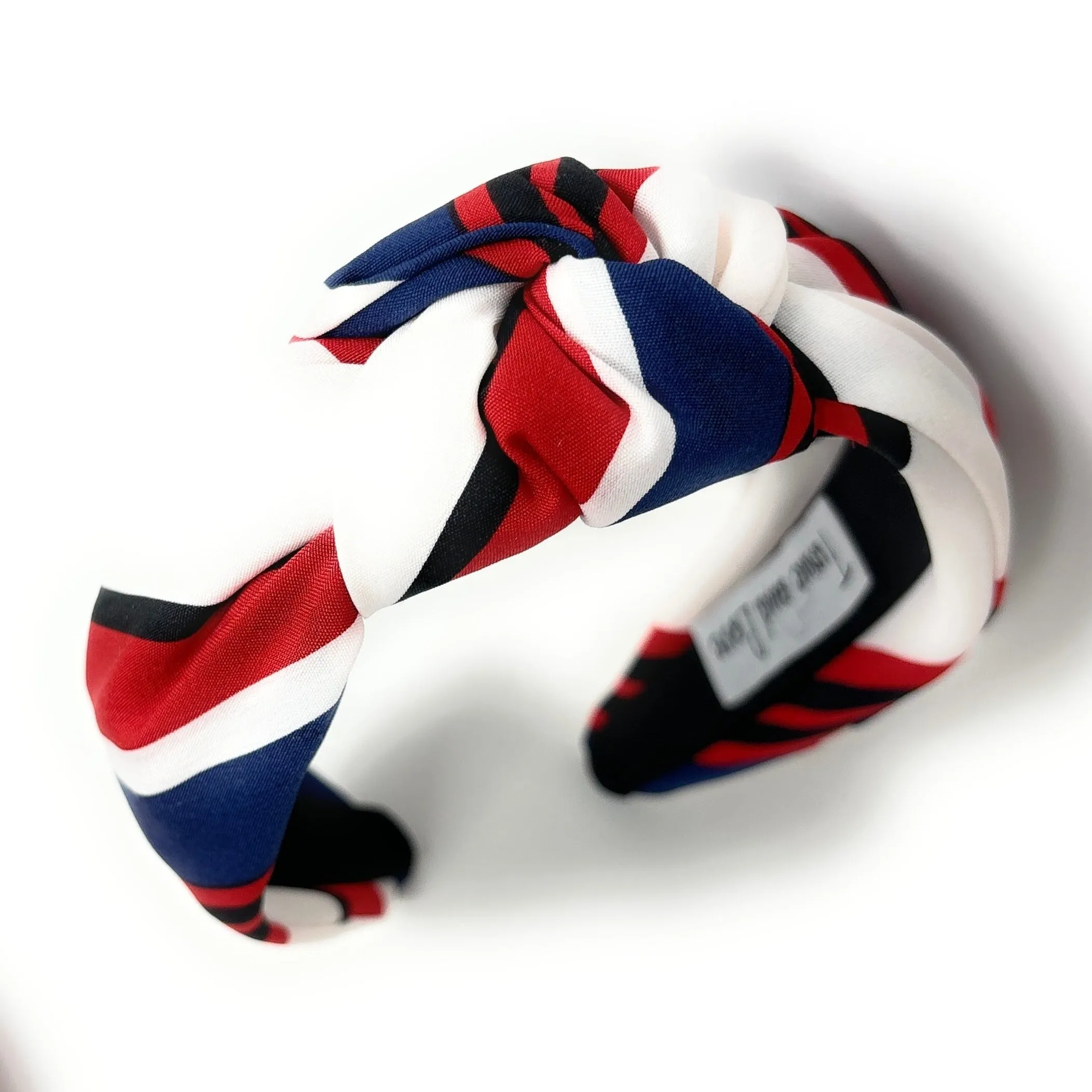 Red Blue White Top Knot Headband