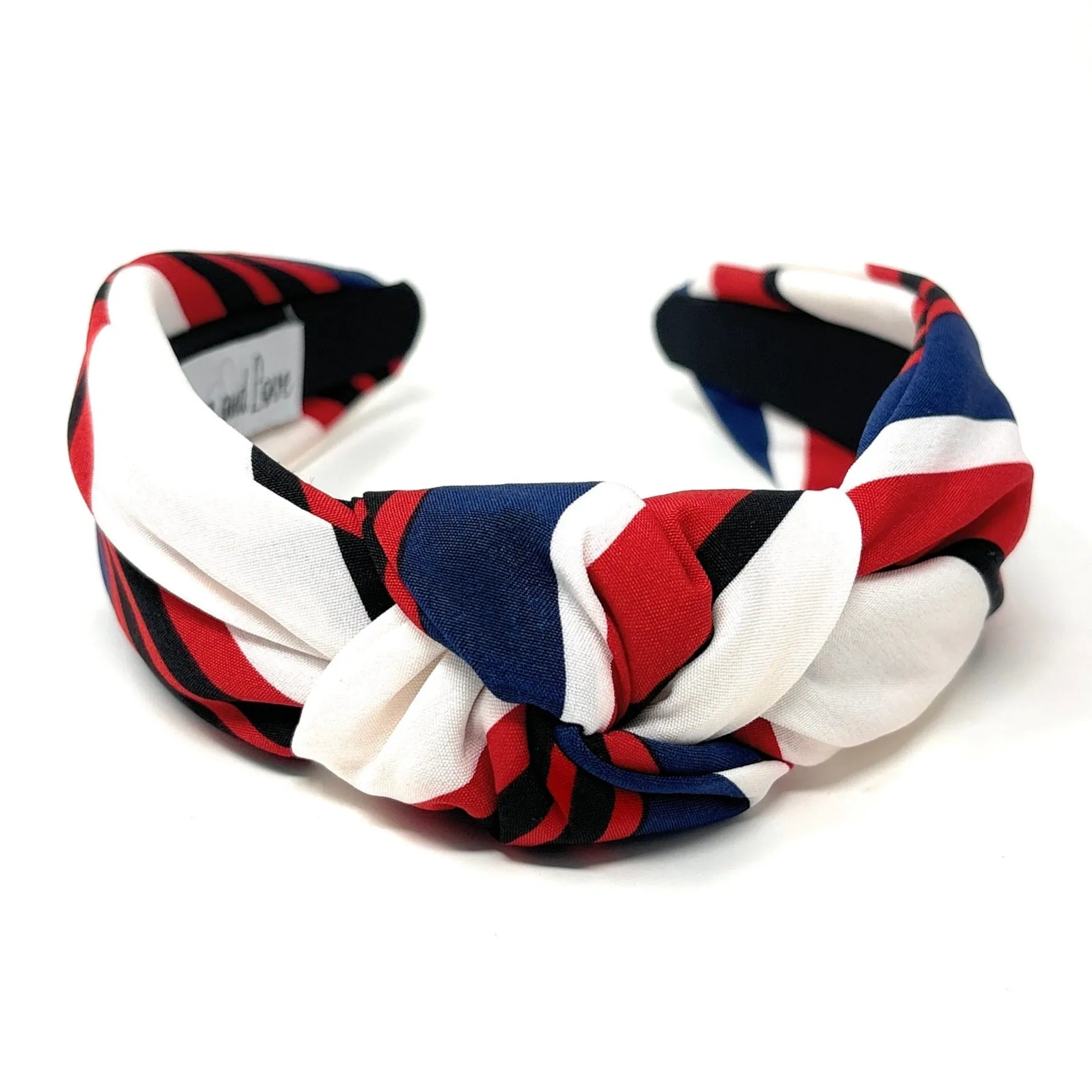 Red Blue White Top Knot Headband