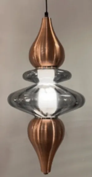 Red Bronze Smoke Grey LED Pendant Light by Gloss (01086/A)