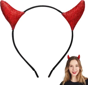 Red Demon Horns Headband